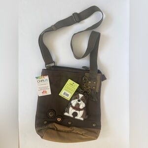 Bulldog Patch Crossbody Bag in Dark Brown
by Chala